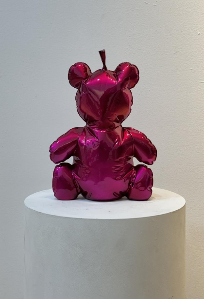 It's Not a Teddy Bear, It's Just a Plastic Bag - Fuchsia by Carlos Villabon
