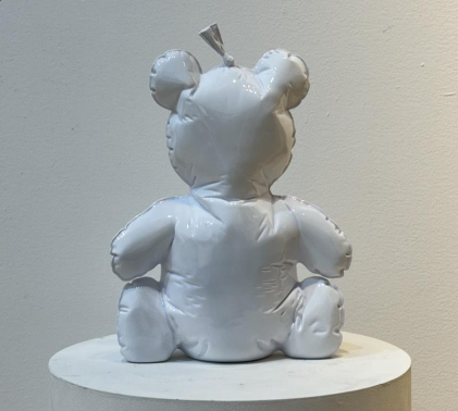 It's Not a Teddy Bear, It's Just a Plastic Bag - White by Carlos Villabon